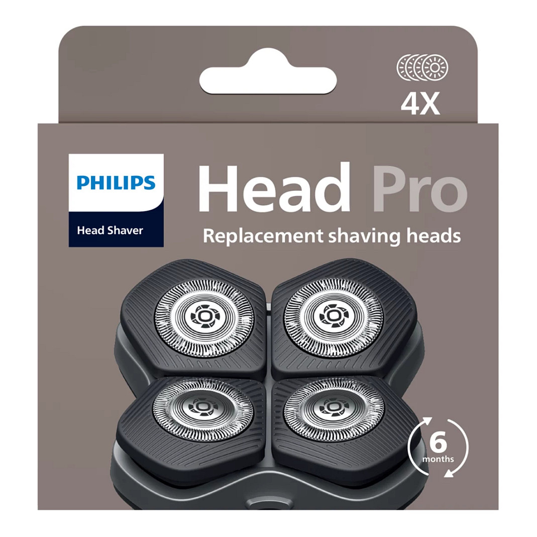 Koka zëvendësuese për makinë rroje Philips Head Shaver Pro HS740/15 / ComfortCut / 36 Tehe / Wet & Dry / 4 Copë - Gri - 3