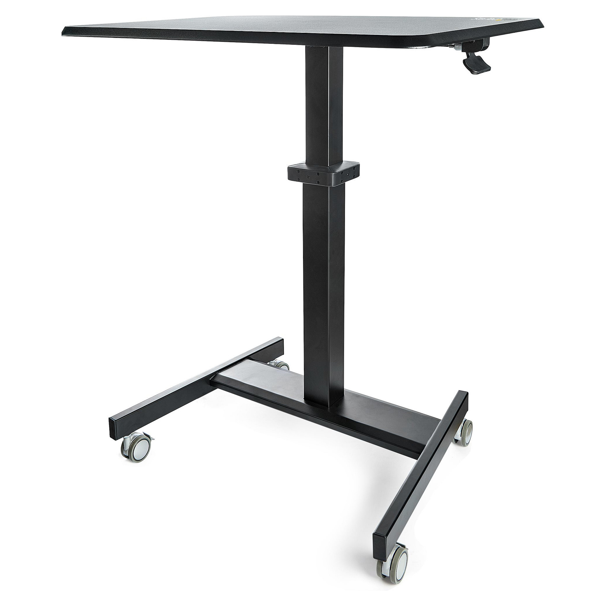 Tavolinë Pune StarTech.com STSCART2 / 80 x 60 x 110 cm / Rregullim i Lartësisë / Me Rrota / 30 kg - Zezë