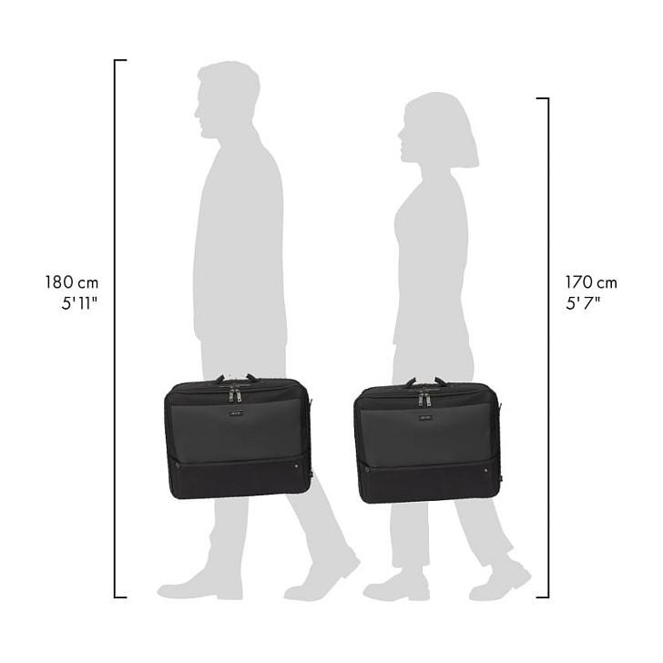 Çantë për Laptop DICOTA Multi Twin FIVE, 15–17.3", 900D PET i Ricikluar, Ndarje për Tablet, RFID, Rrip për Valixhe - Zezë - 16