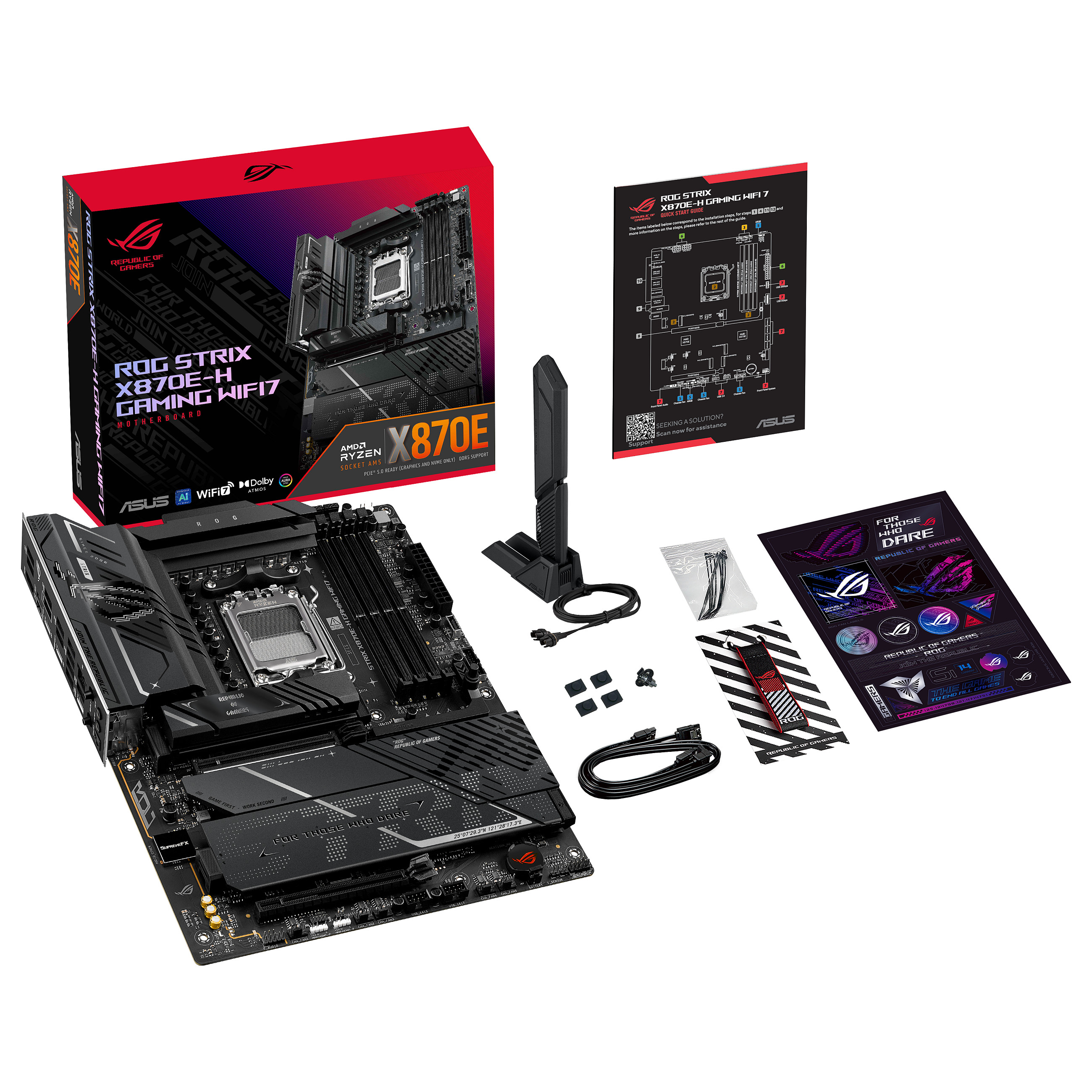 Pllakë Amë AMD AM5 ASUS ROG STRIX X870E-H Gaming WIFI7 / DDR5 / ATX / HDMI - 14