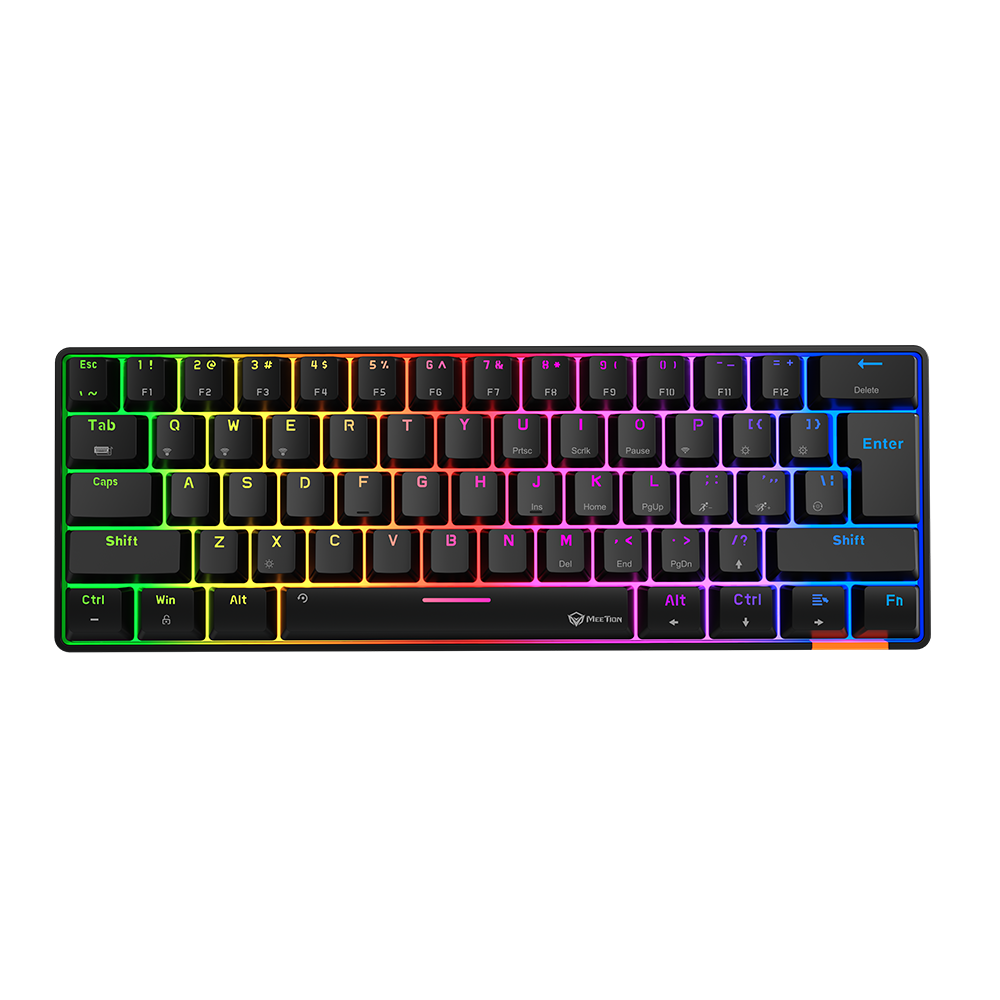 Tastierë Gaming Meetion MK005BT Hestia Mechanical 60% / Bluetooth / US / e zezë - 2