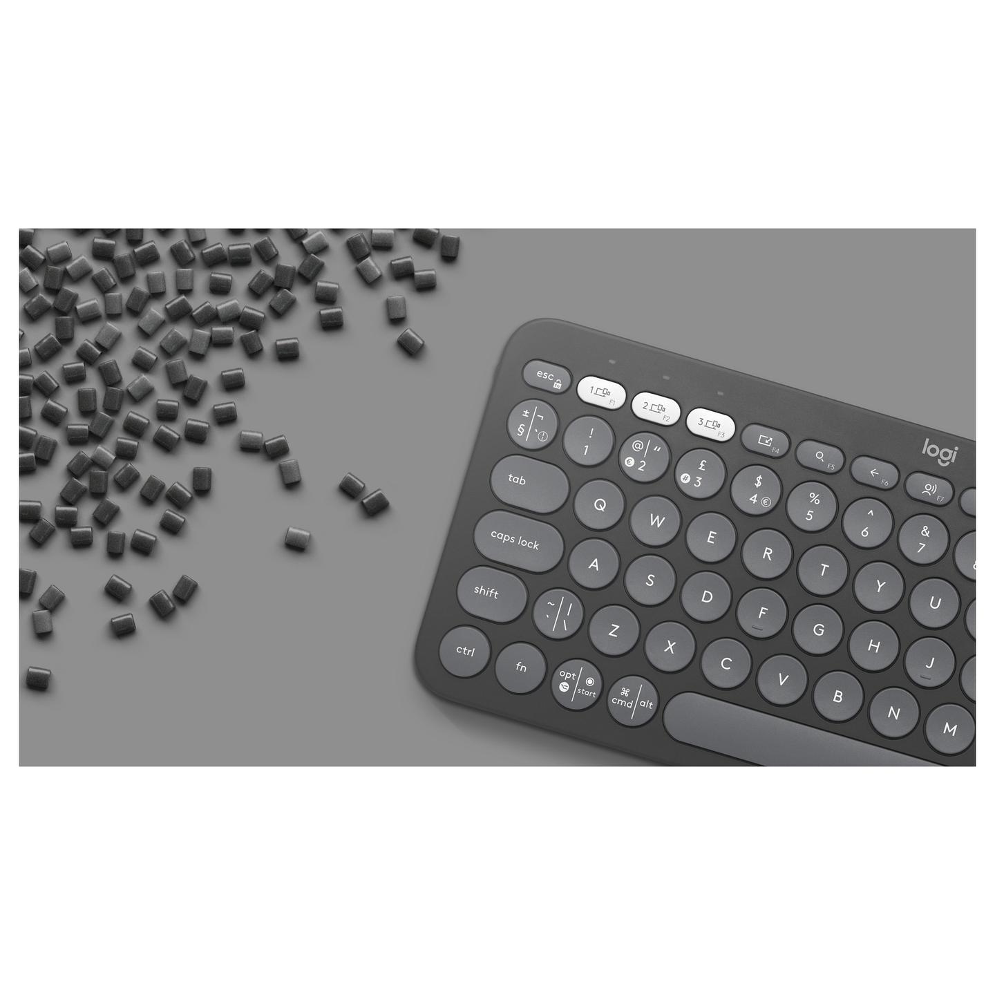 Tastierë pa kabllo Logitech Pebble Keys 2 K380s / QWERTZ / Scissor / Bluetooth / Mini - Grafit - 7
