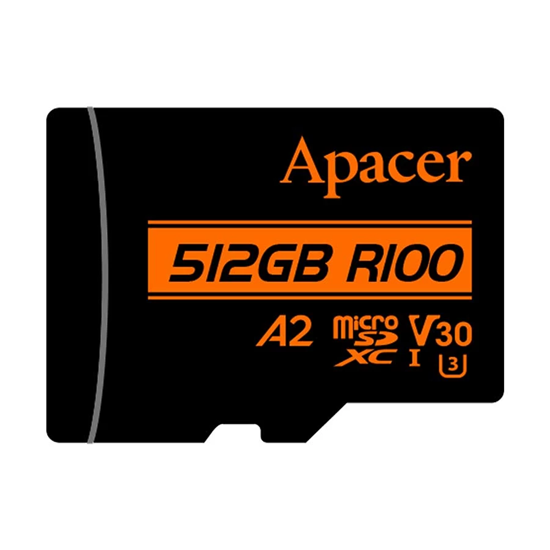 Kartë Memorie MicroSDXC Apacer / 512GB / UHS‑I U3 V30 A2 / 100/80 MB/s – Zezë - 2