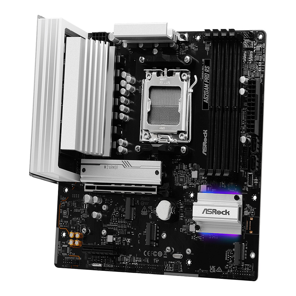 Pllakë Amë AMD AM5 ASRock A620AM Pro RS / mATX / DDR5 / HDMI+DP - 4