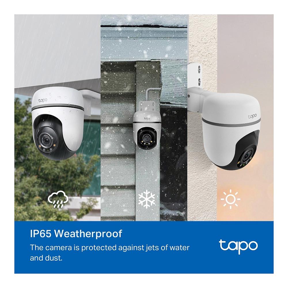 Kamerë Sigurie IP CCTV TP-Link Tapo TC41 V2, 2K 3MP, 3.99 mm, 73.5°, Wi-Fi, Pan & Tilt 360°, IR 30 m, Color Night Vision, Audio 2-Drejtimësh, IP65, 3 m - Zezë/Bardhë - 10