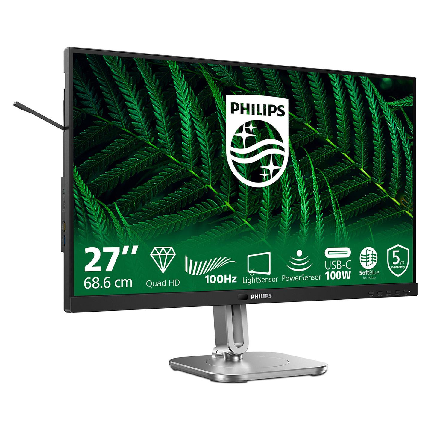 Monitor Philips 5000 Series 27B2G5601 / 27" / QHD IPS / 100Hz / 4ms / USB-C+HDMI+DP - Zezë - 2