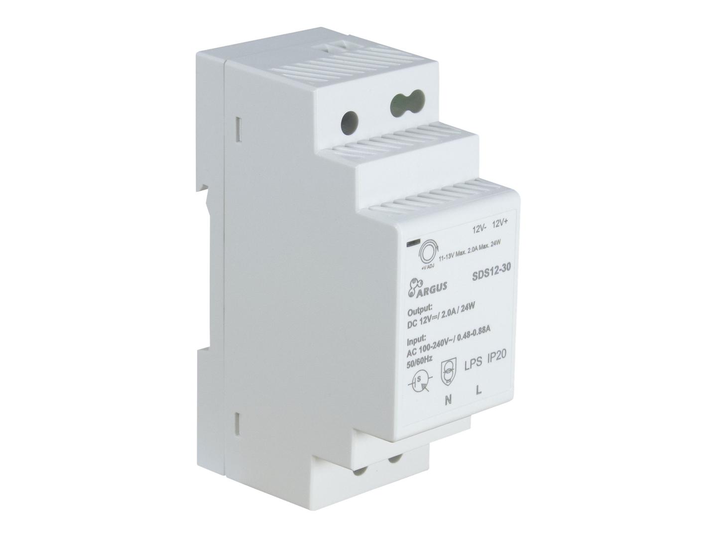 Furnizues Energjie Inter-Tech Argus SDS12-30 / 24W / 12V / DIN Rail – Bardhë - 1