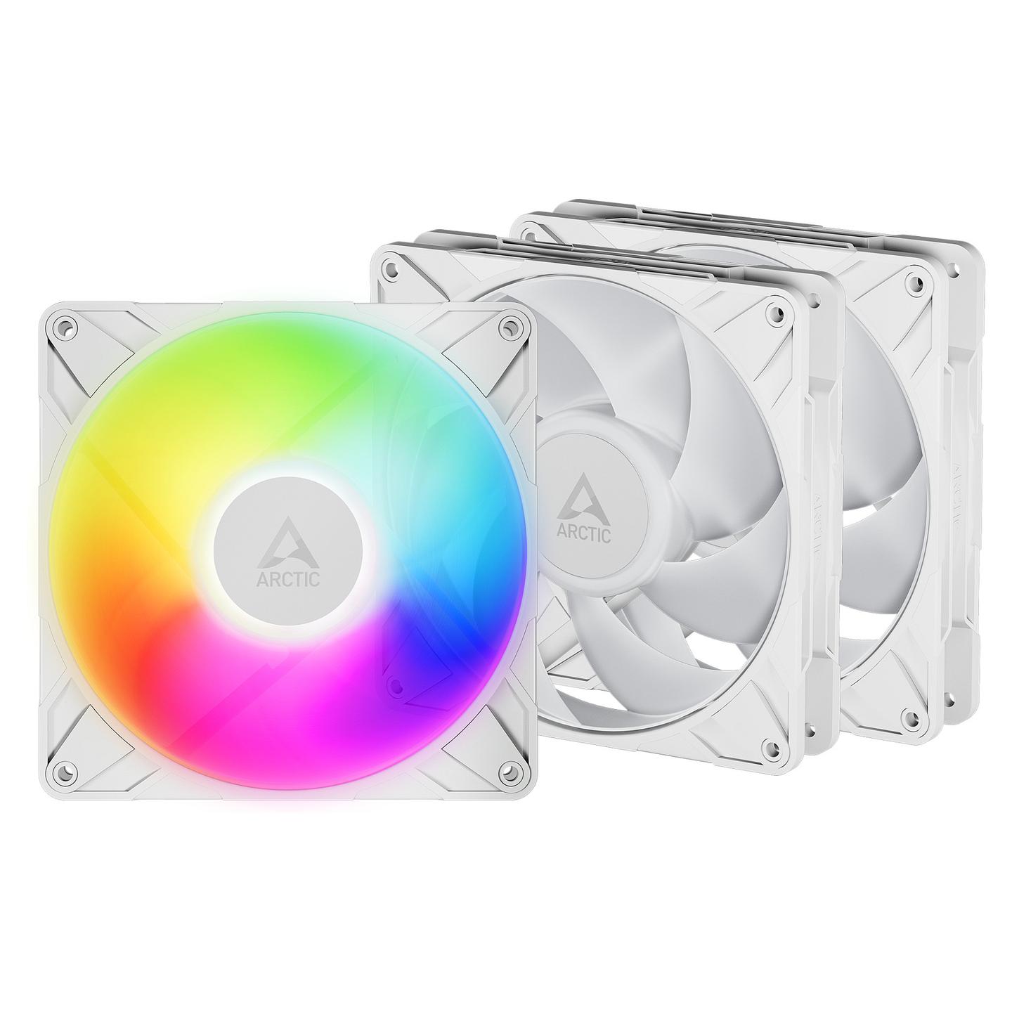 Ftohës për Kasë ARCTIC P14 Pro A-RGB, 140mm, 3x ventilatorë, PWM, A-RGB - Bardhë