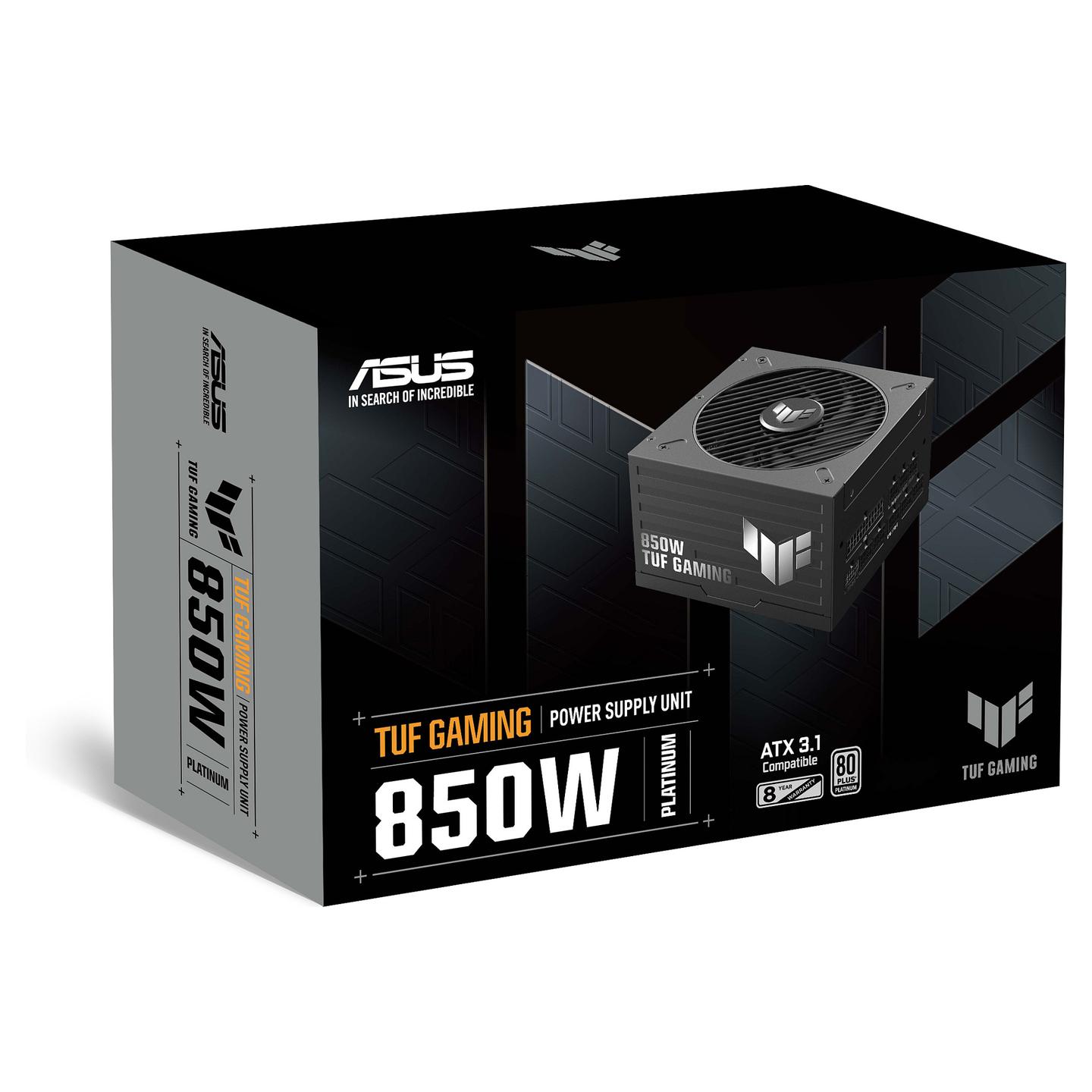 Furnizues Energjie ATX ASUS TUF Gaming Platinum / 850W / 80 PLUS Platinum / ATX 3.1 / PCIe 5.1 - Zezë - 9