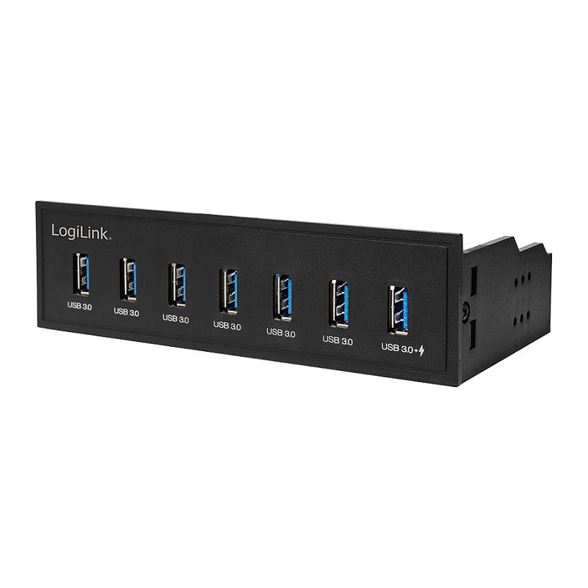 Splitter USB LogiLink UA0342 / Internal USB 3.2 Gen 1 / 7x USB / 5 Gbit/s / Fast Charging / 5.25" - Zezë