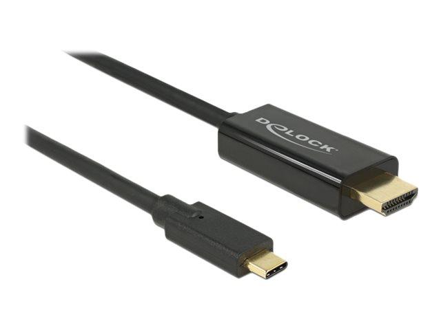 Kabllo HDMI DeLOCK 85291 / USB-C në HDMI / 2m / 4K @ 60Hz / DP Alt Mode / HDCP 2.2 - Zezë