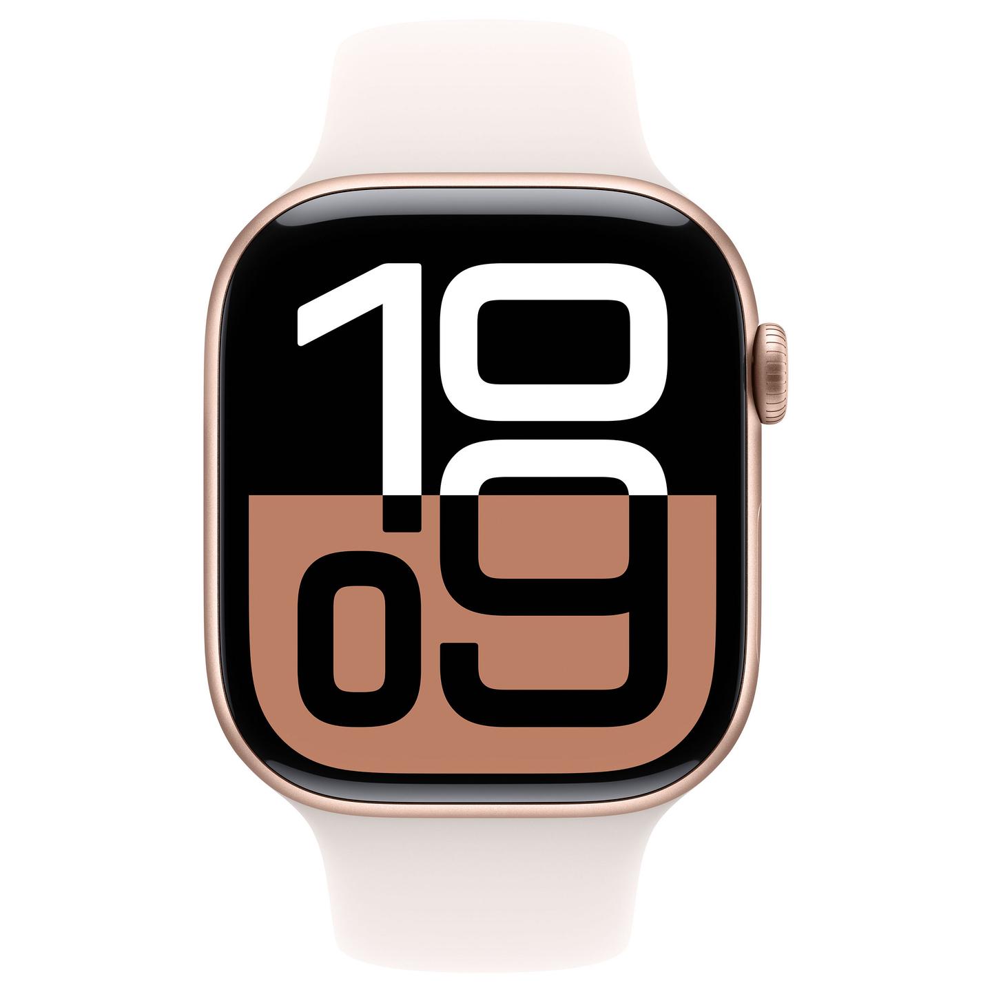 Apple Watch Series 10, 46mm, GPS + Cellular, Rose Gold Aluminium, Light Blush Sport Band - M/L - 2