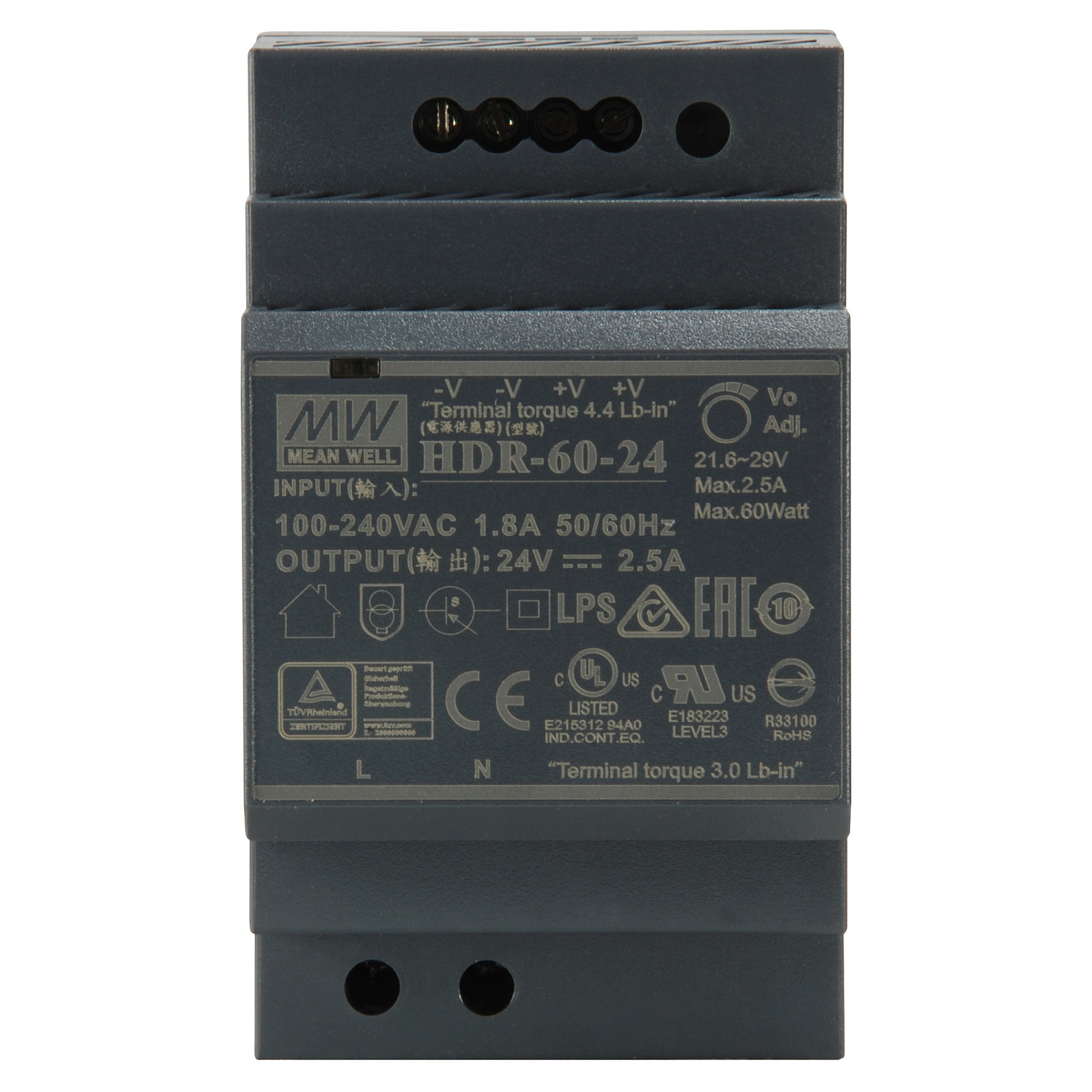 ind. Netzteil POW-2421 24VDC 60W DIN-Schiene - 3