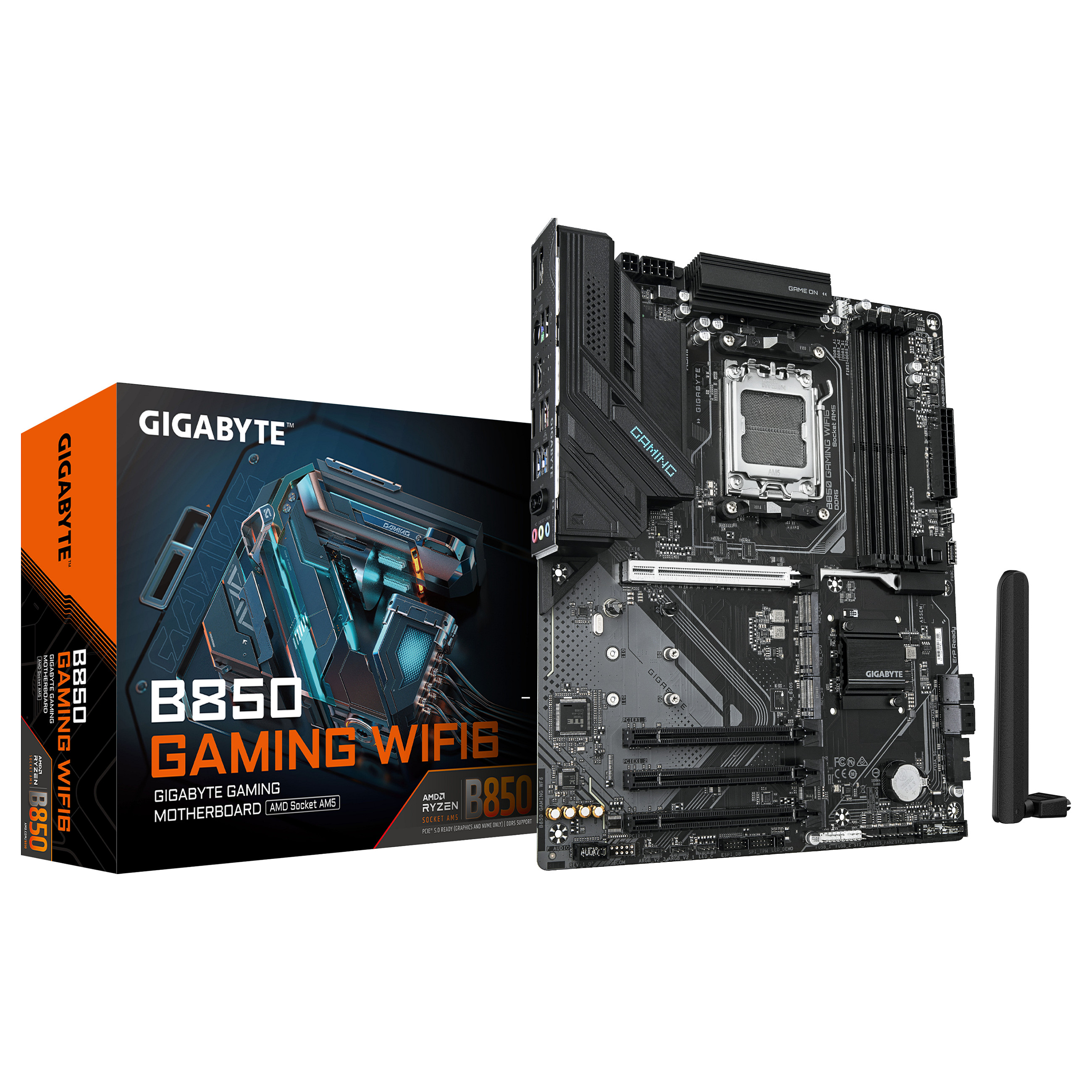 Pllakë Amë GIGABYTE B850 GAMING WIFI6 / AMD AM5 / B850 / DDR5 / ATX / Wi-Fi 6 / Gigabit LAN - 1