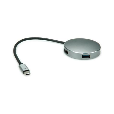 Hub ROLINE 14.02.5036 / 4x USB-A / USB-C / USB 3.2 Gen 1 / 5Gbps / 0.15m – Gri - 4