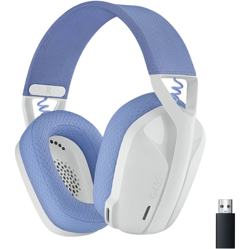 Kufje Gaming Logitech G435 Lightspeed Headset – Bardhë/Blu - 1