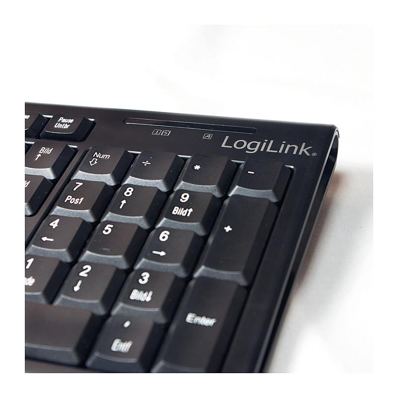 Combo (Tastierë & Maus) LogiLink ID0104, Wireless, QWERTZ, 2.4 GHz, 13 Hotkeys, 1000 DPI - Zezë - 7