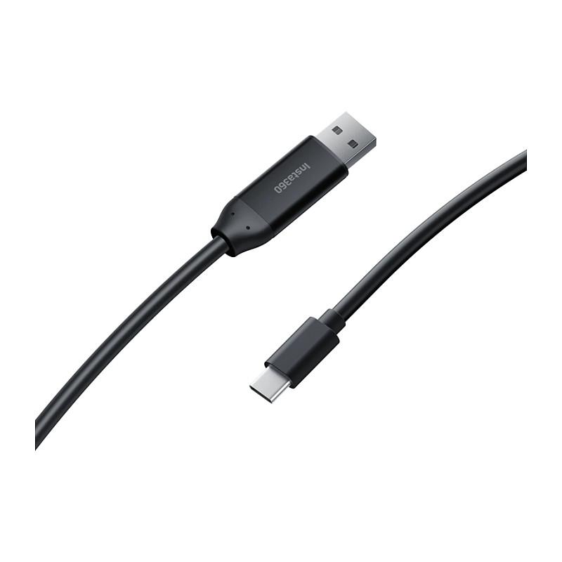 Kabllo USB Insta360, USB-A në USB-C, 10 m, USB 2.0 – Zezë