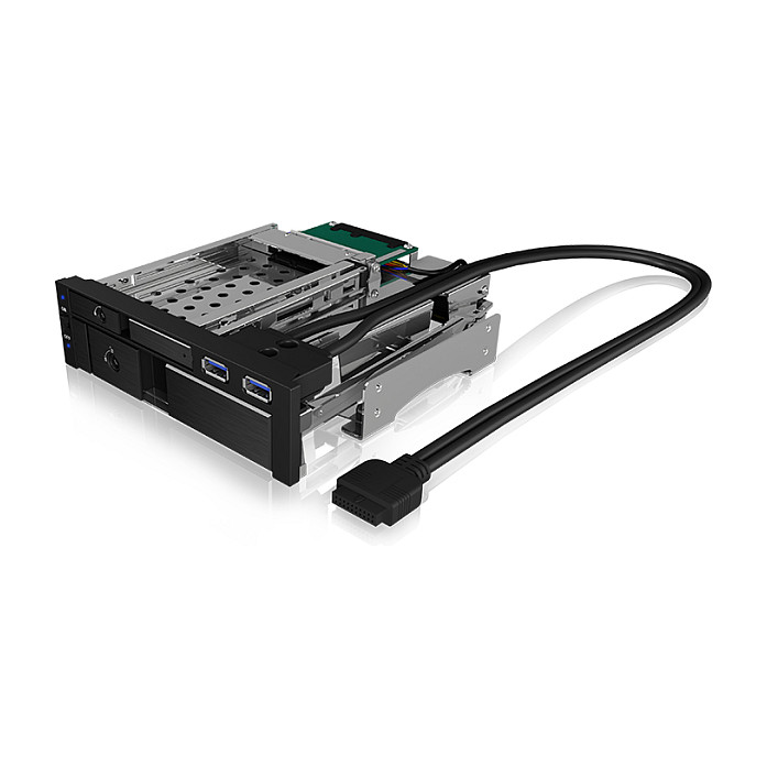 Aksesor për Disqe ICY BOX IB-174SSK-U / 5.25" / SATA - Zezë