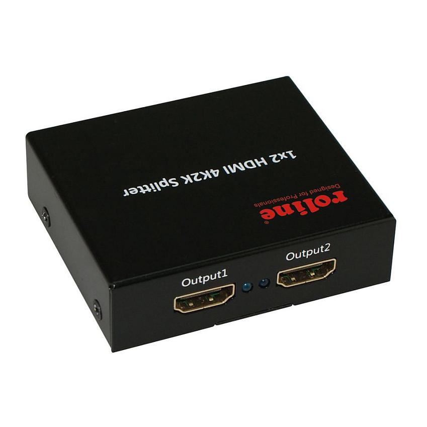Video Splitter HDMI ROLINE 14.01.3559, 1 hyrje, 2 dalje, 4K 60Hz - Zezë