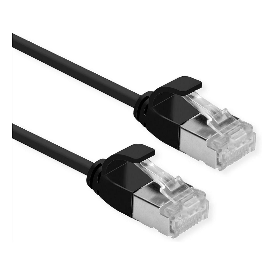 Kabllo për Rrjet (UTP) ROLINE 21.15.3356, Cat6A, U/FTP, RJ-45, 3 m - Zezë