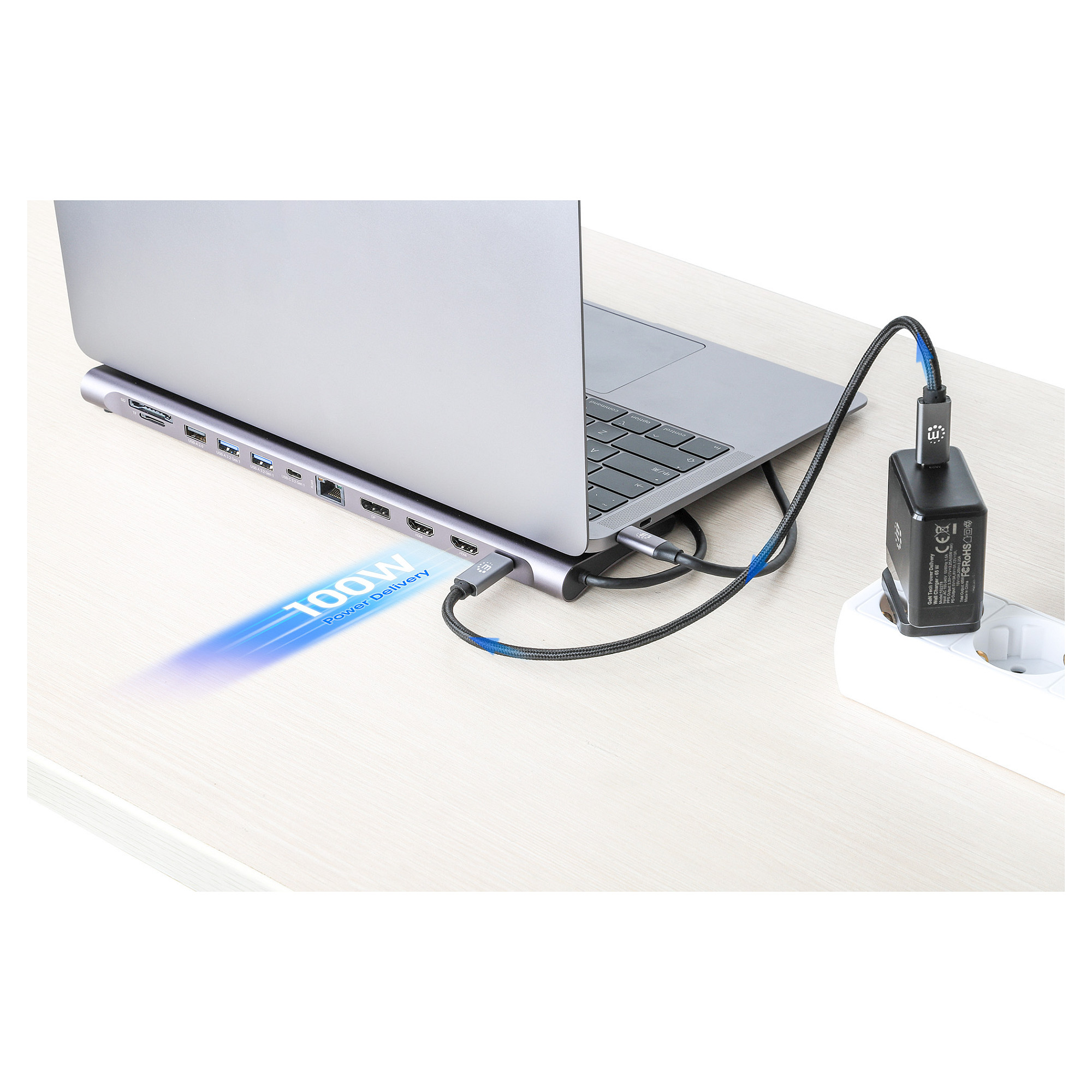 Docking Station MANHATTAN / 12‑in‑1 / 4K / 2×USB‑A / 2xUSB-C / 1×HDMI / 2×DisplayPorts – Argjend - 8
