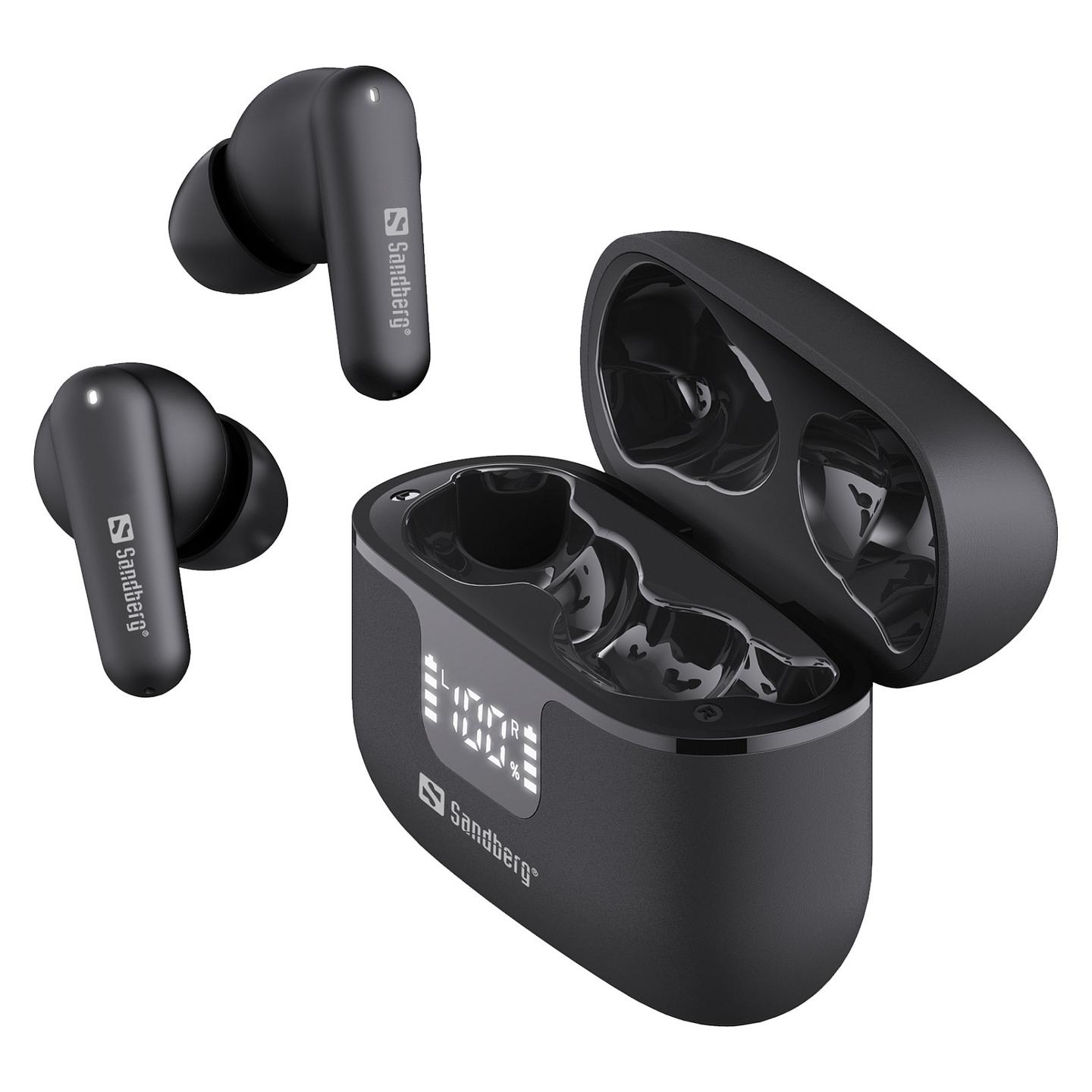 Kufje pa kabllo Sandberg Wireless Earbuds ANC+ENC 126-52 / TWS / Bluetooth 6.0 / 10mm / 20-20000Hz / ANC / ENC - Zezë - 4