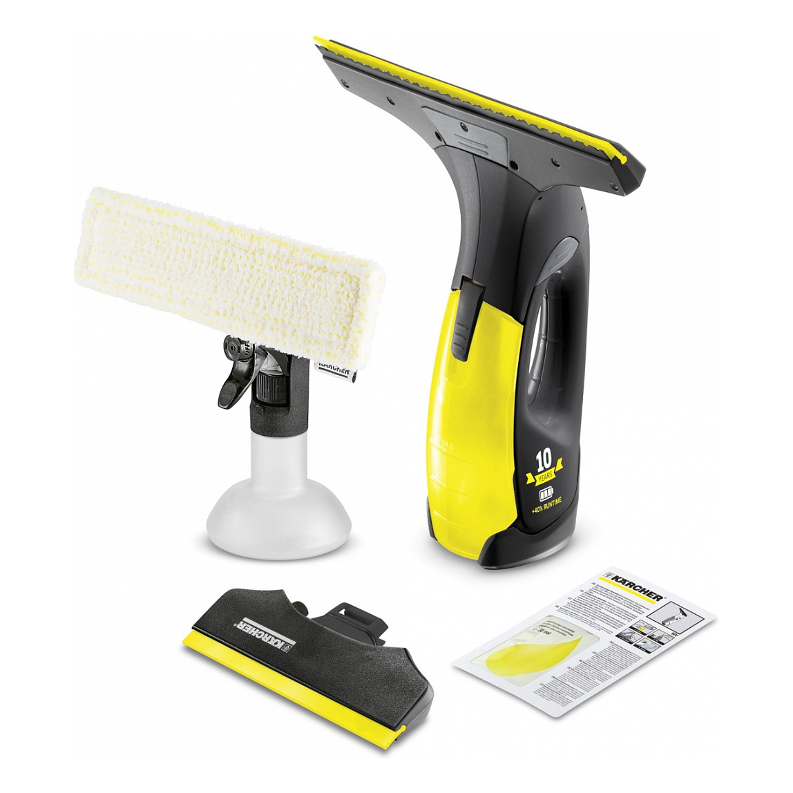 Pastrues për xhama Kärcher WV2 Premium – Zezë/Verdhë - 1