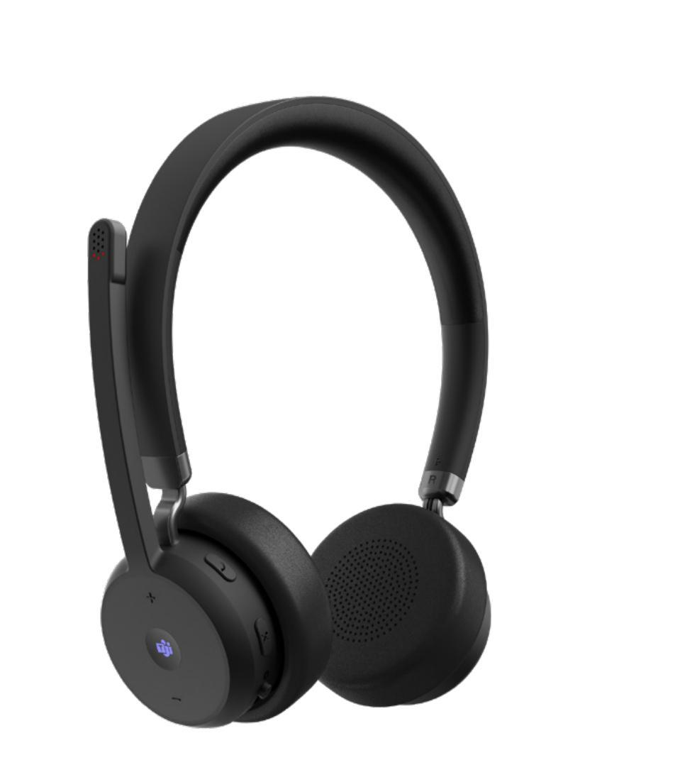 Kufje pa kabllo Lenovo Wireless VoIP Headset / 4XD1M80020 / Microsoft Teams / Bluetooth 5.3 / Stereo / 40mm / 3 Mikrofonë / 31h – Zezë