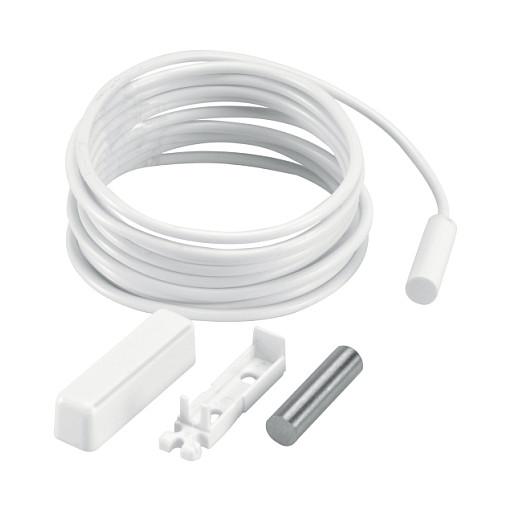 Sensor Magnetik për Dyert dhe Dritaret ABUS MK1010W, Kontakt Reed, Kabllo 4 m, 4 Përçues, 24V AC/DC – Bardhë - 1