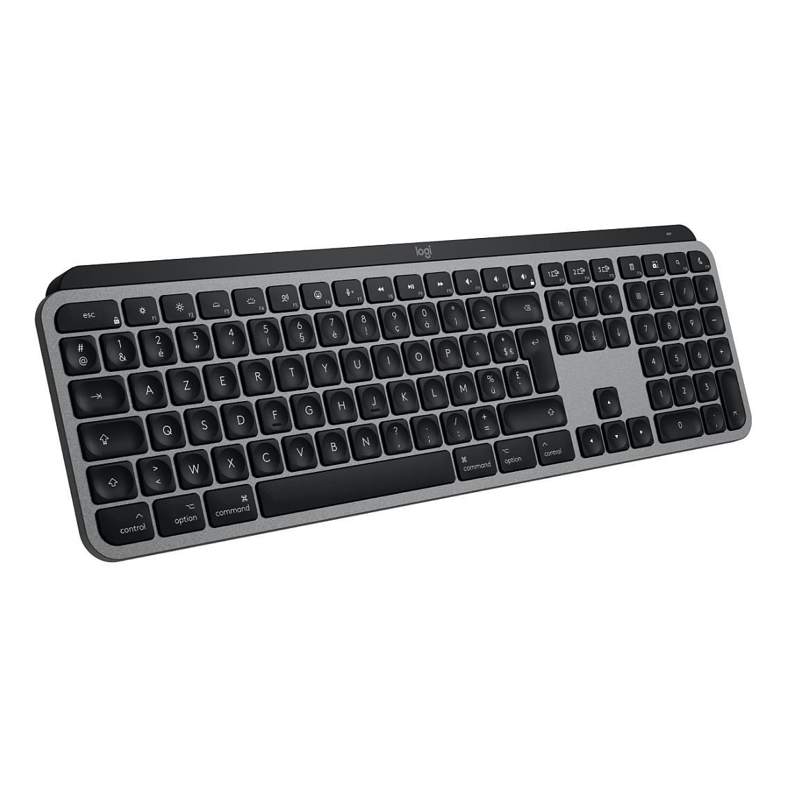Tastierë pa kabllo Logitech MX Keys S for Mac / RF Wireless + Bluetooth / Full-Size / AZERTY / French / Backlit - Zezë - 3