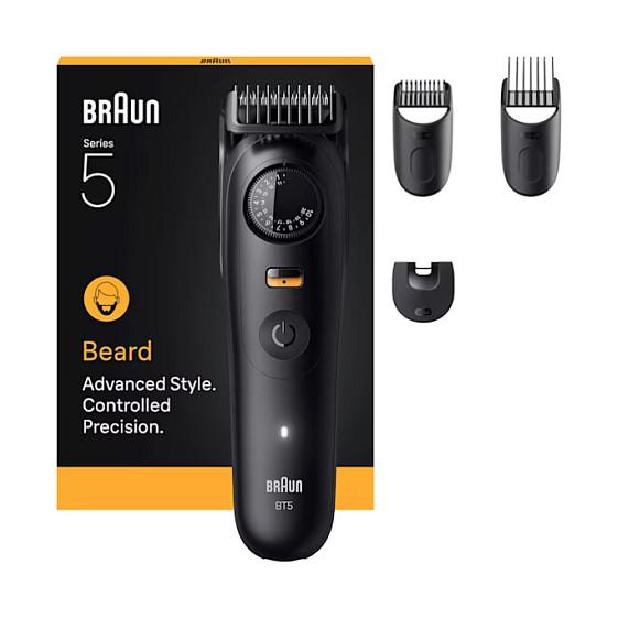 Makinë e rrojës Braun BeardTrimmer 5 BT5520, 40 Nivele Gjatësie, 0.5–20 mm, Wet & Dry, Bateri Li-Ion, 120 Min Përdorim – Zezë