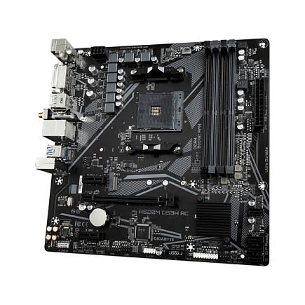Pllakë Amë Gigabyte A520M DS3H AC / AMD AM4 / A520 / DDR4 / Micro-ATX / Wi-Fi 5 / 1GbE LAN - 4