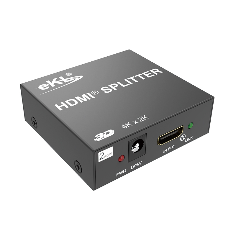eKL MiniHS102-B HDMI Splitter 1x2, 4K UHD, HDMI 1.4, 30Hz, Black