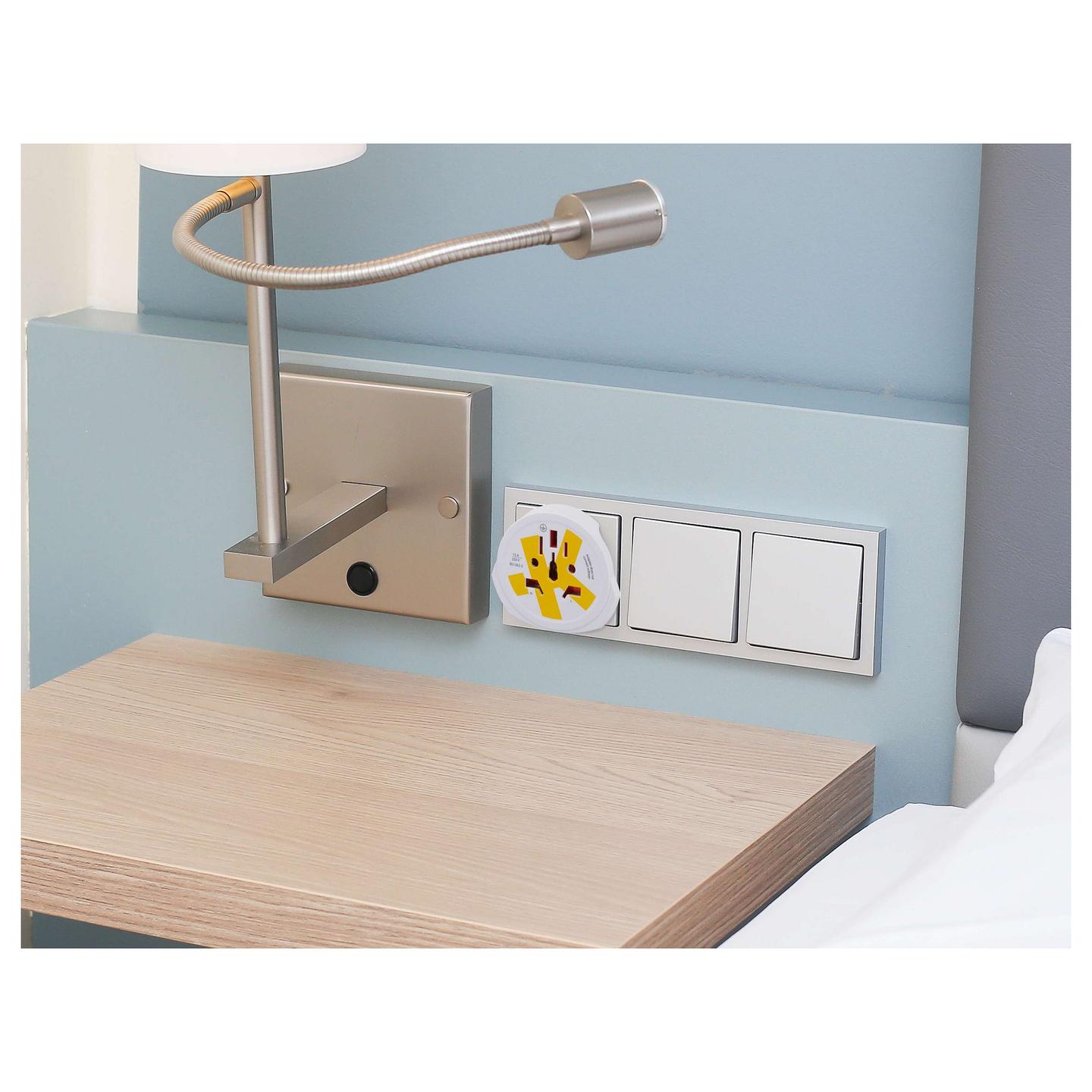 Adapter Udhëtimi SKROSS 1.500211C-E / Type A, B, I, J & L në Type E & F / 2 & 3-Pin / 100-250V / 4000W / 16A / Universal – Bardhë - 6