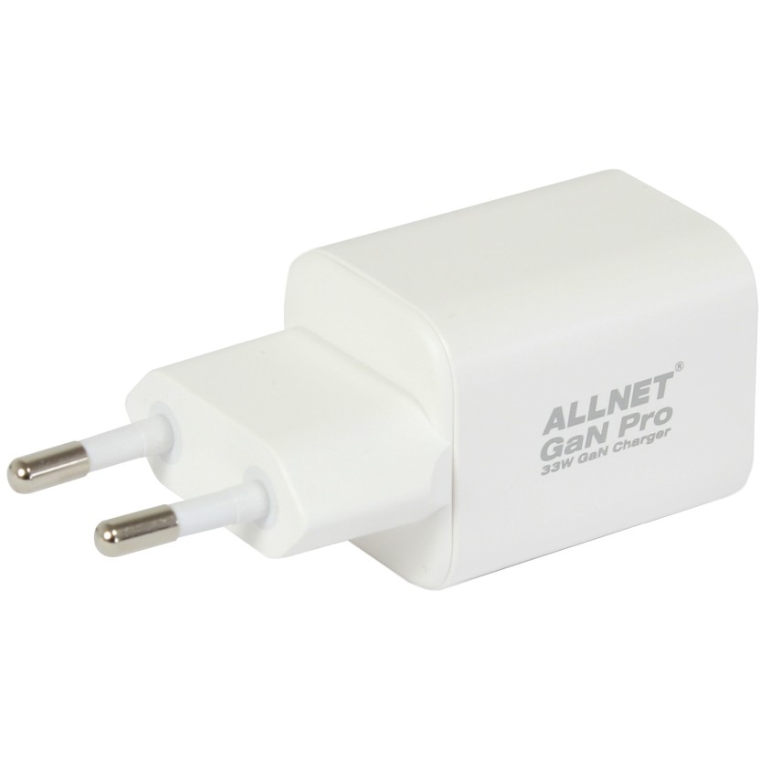 ALLNET 33W GaN Power Supply – USB-C PD + USB-A Quick Charge Charger EU Plug Fast Adapter - 3