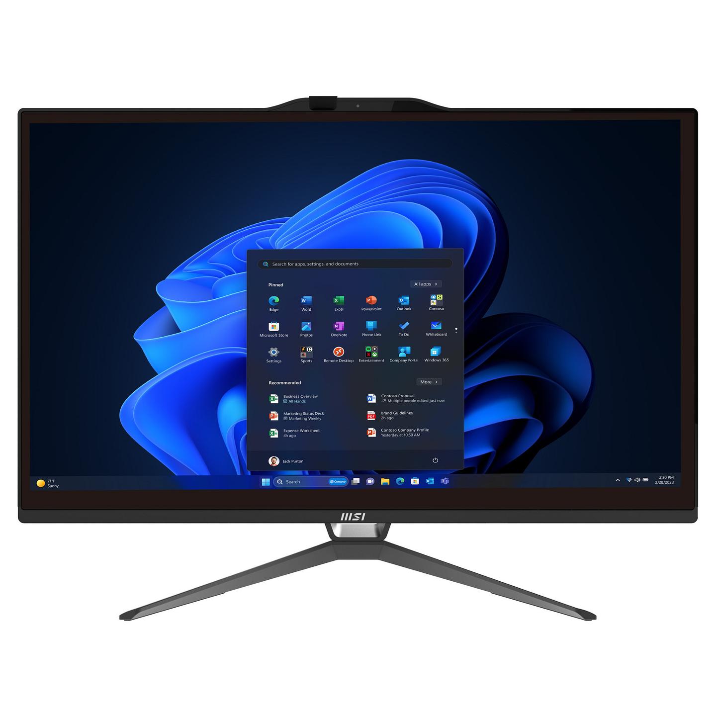 AIO MSI Pro AP222T 14M-428FR, Core i5-14400, 8GB DDR4, 500GB, 21.5" FHD IPS Touch, Intel UHD Graphics 730, Tastierë & Maus - Zezë - 5