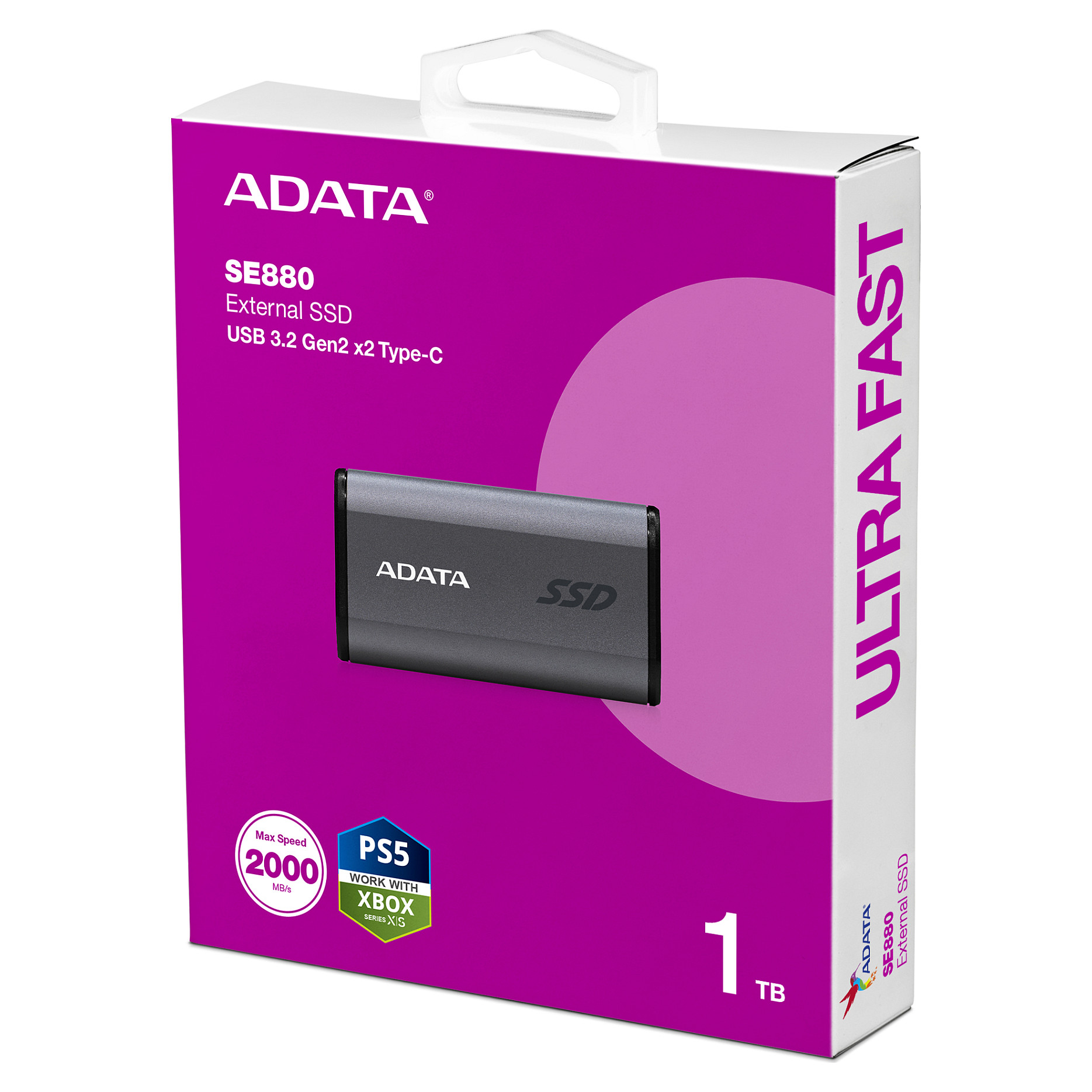 SSD e Jashtme 1TB ADATA Portable SE880 USB 3.2 Gri - 3
