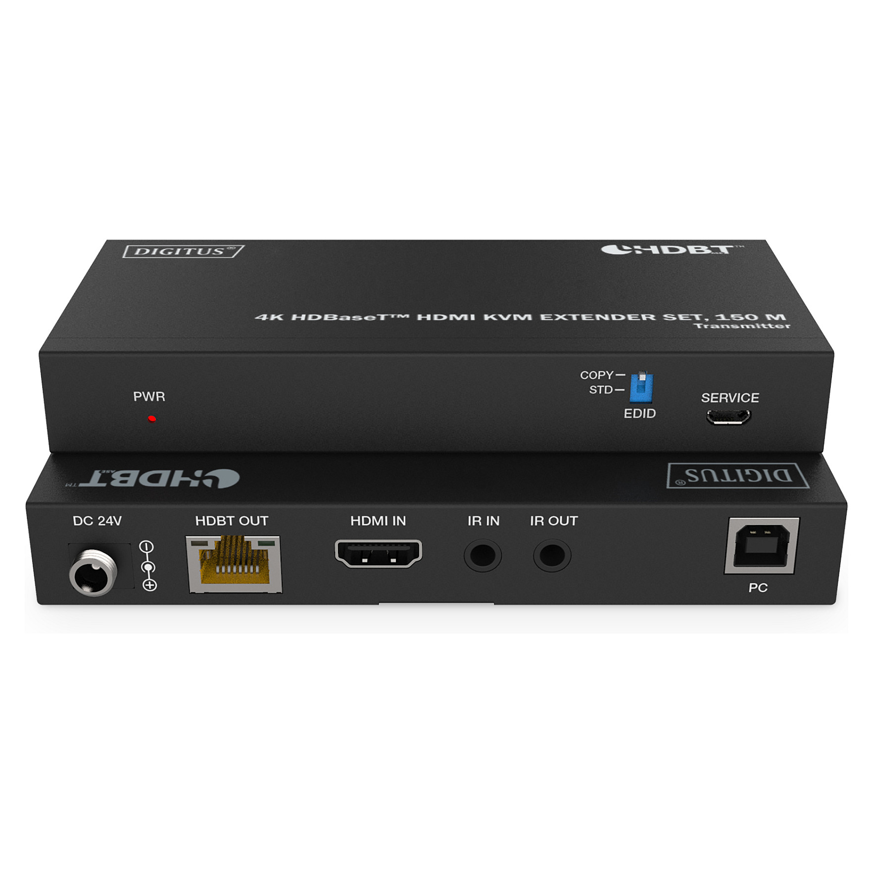 Kabllo HDMI DIGITUS 4K HDBaseT HDMI KVM Extender Set USB 1.1 150m / për transmetim profesional AV me kontroll KVM - 2