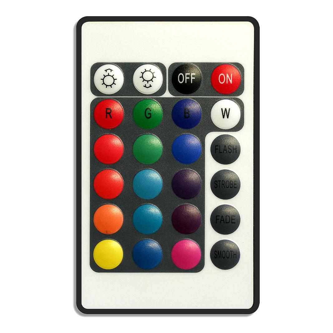 Kontrollues RGB Nanoxia NXRGBC, 12 V, 3 × 2 A, telekomandë IR, lidhës SATA - Zezë/Bardhë