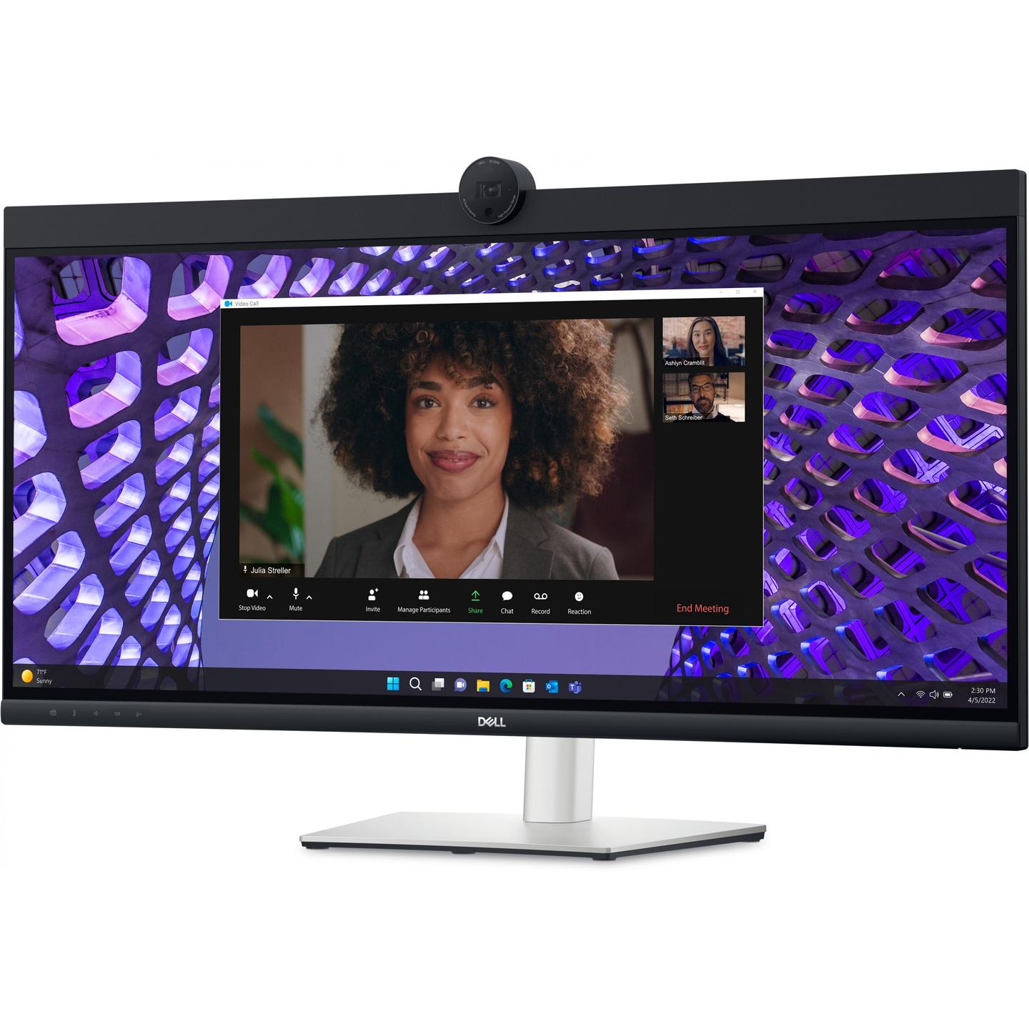 Monitor Dell P3424WEB, 34.1", WQHD IPS Curved, 60Hz, 5ms, HDMI+DP+USB-C+USB+RJ45 - Zezë/Argjend - 2