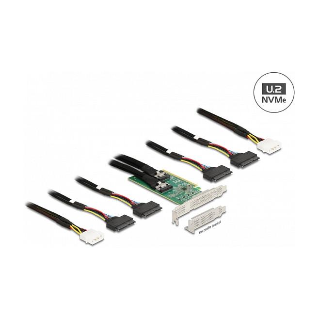 Kartë Zgjerimi PCI Express Delock 90077 / PCIe 4.0 x16 / 4x SFF-8639 / NVMe / 64Gbps - 1