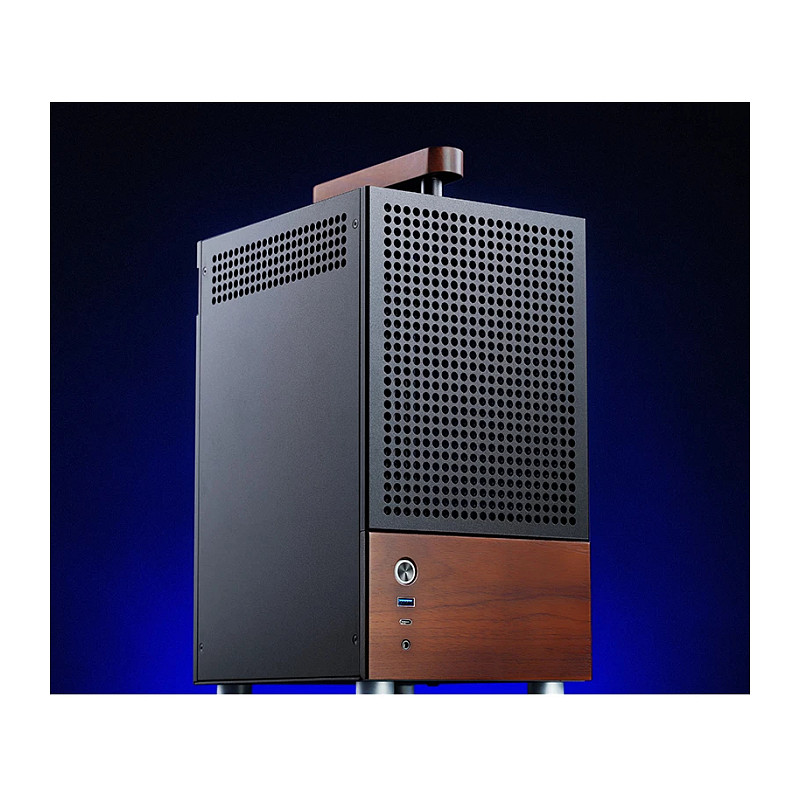 Kasë PC JONSBO T6 / Mini Tower / Mini-ITX / Tempered Glass / Wood - Zezë - 31