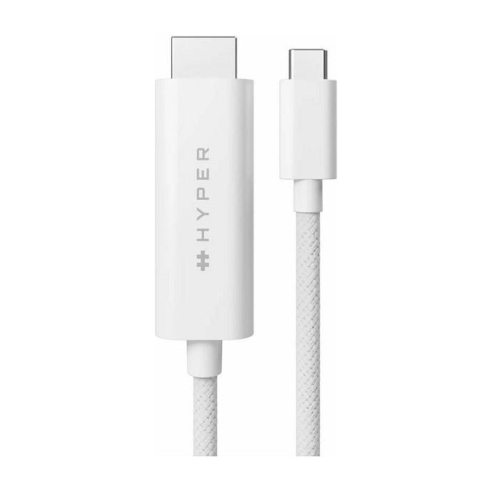 Kabllo HDMI Targus HYPER HD6007WHGL, USB-C në HDMI, 4K 60Hz, 2.5m - Bardhë - 4