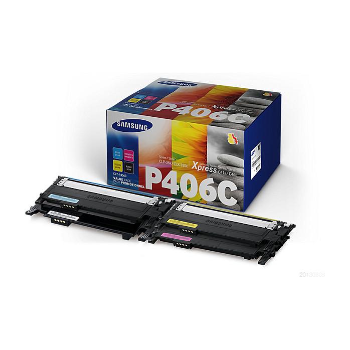Toner Samsung CLT-P406C, 4 copë, 1500 faqe zezë, 1000 faqe për ngjyrë - Shumëngjyrëshe