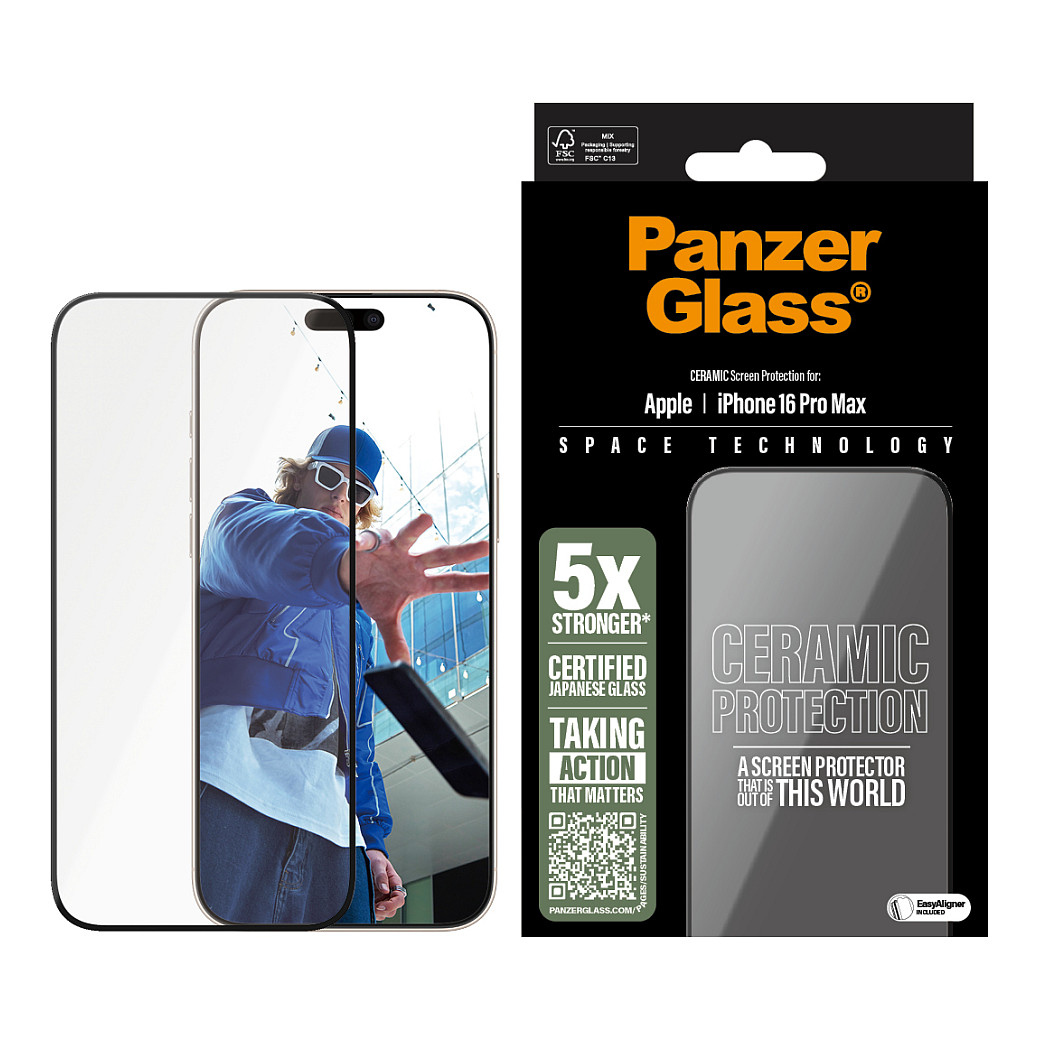 Aksesorë për telefon PanzerGlass / Ceramic Screen Protector / iPhone 16 Pro Max / UWF - Transparente - 2