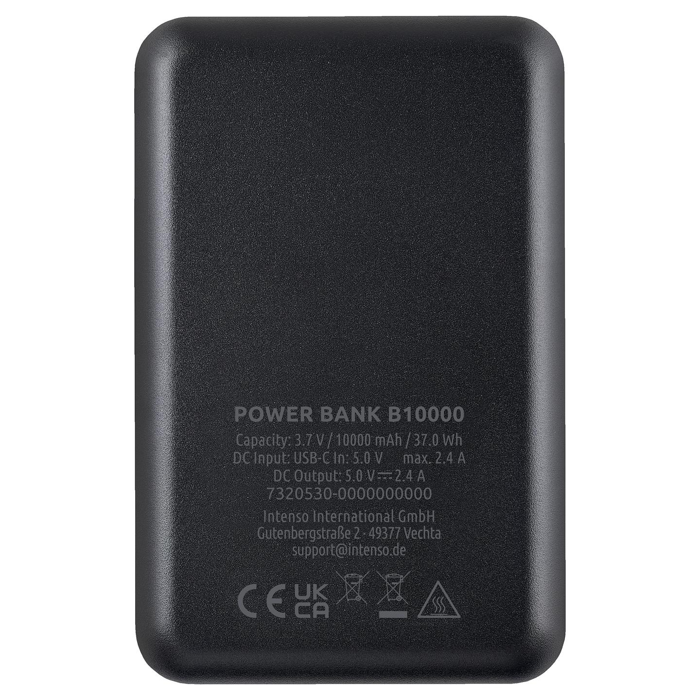 Power Bank Intenso B10000 / 10000mAh / 2x USB-A / USB-C / 12W - Zezë - 12
