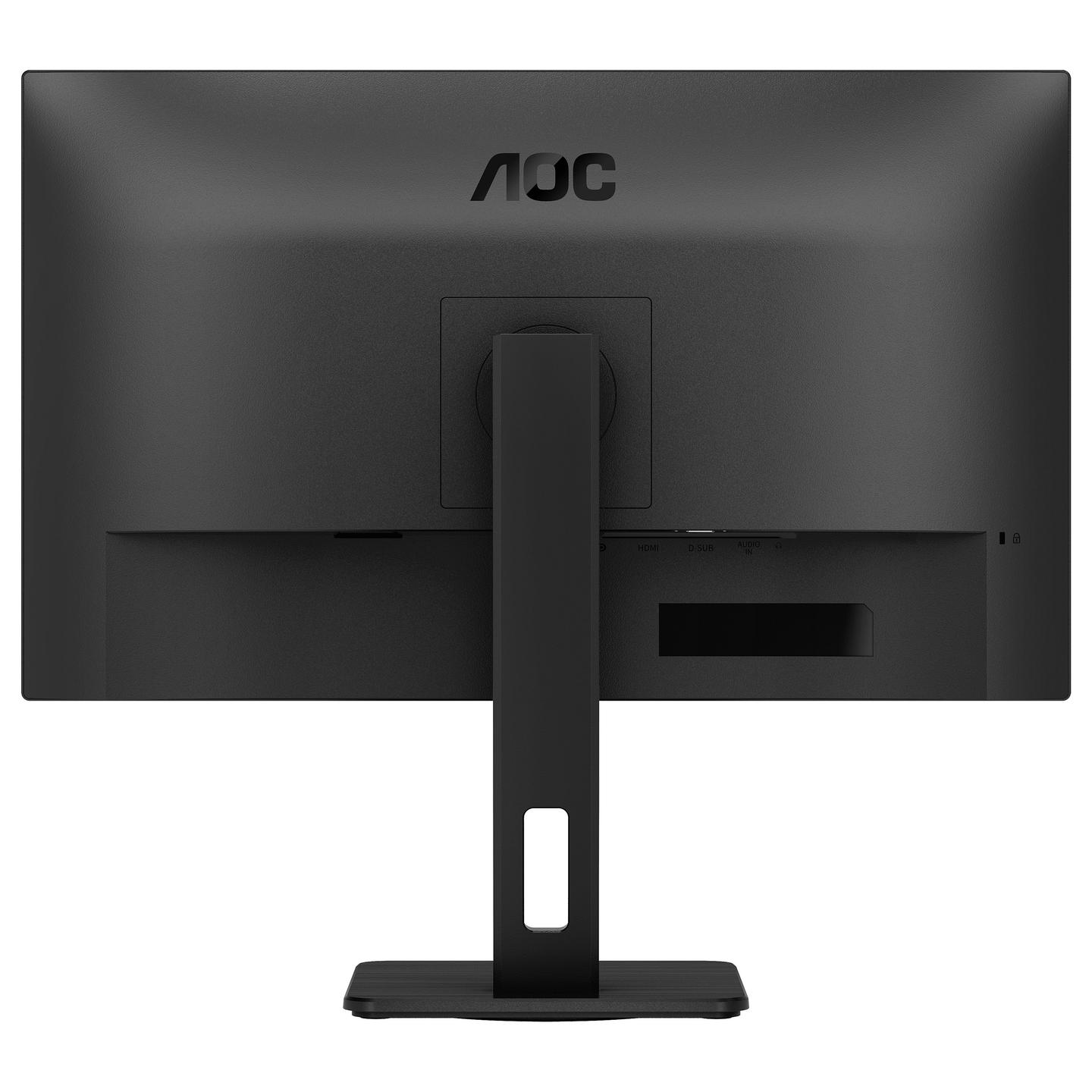 Monitor AOC 27E3QAF, 27", Full HD IPS, 100Hz, 4ms, HDMI + DisplayPort + VGA, Altoparlant - Zezë - 10