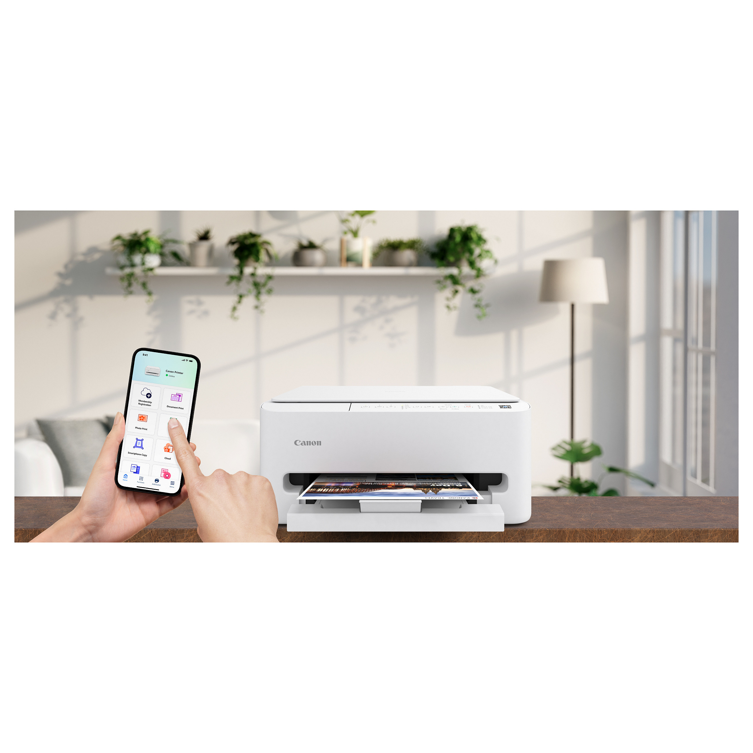 Printer Multifunksional Canon PIXMA TS4150i / 3‑in‑1 / 14ppm / Wi‑Fi – Bardhë - 4