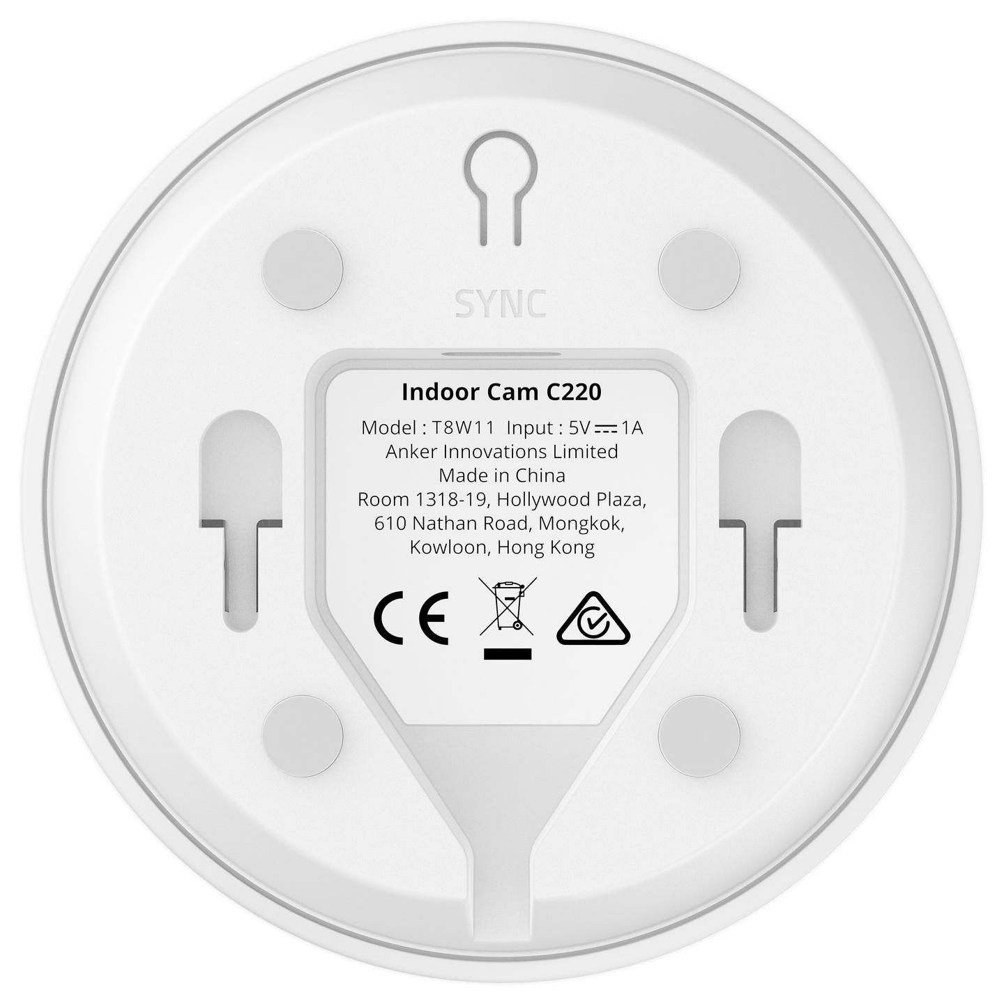 Kamerë Sigurie IP CCTV Anker Eufy C220, 2K, 2.8 mm, 100°, 360°, Wi-Fi 2.4 GHz, IR 10 m, MicroSD 128 GB - Bardhë - 6